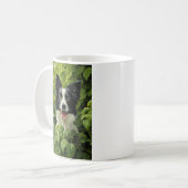 Mug Bordure Collie en vert (Devant gauche)
