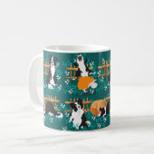 Mug Bordure Collie jouer avec les moutons (Devant gauche)