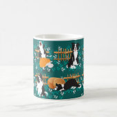 Mug Bordure Collie jouer avec les moutons (Centre)