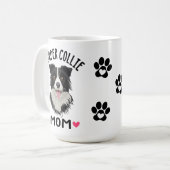 Mug Bordure Collie Maman Cadeau Noir Blanc Chien Chien (Devant gauche)