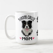 Mug Bordure Collie Maman Cadeau Noir Blanc Chien Chien (Gauche)