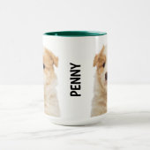 Mug Bordure Collie Musique personnalisée (Centre)