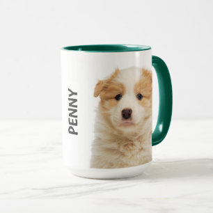 Mug Bordure Collie Musique personnalisée