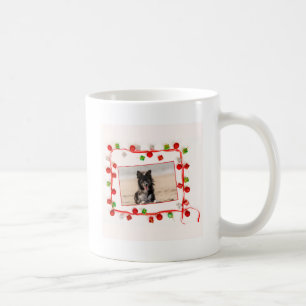 Mug Bordure Collie Noël