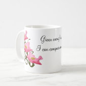 Mug Bordure côté Pretty Rose Pocket Texte personnalisé (Devant gauche)