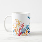 Mug Bordure de coquille et de corail (Gauche)