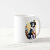 Mug Bordure de cowboy Collie Chien occidental Animal d (Devant droit)