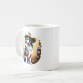 Mug Bordure de cowboy Collie Chien occidental Animal d (Devant gauche)
