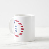 Mug Bordure de drapeau américain avec texte personnali (Devant gauche)