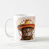 Mug Bordure de Fiesta autour de votre Funny Cat photo  (Gauche)