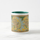 Mug Bordure de fleurs Art nouveau - Musique (Centre)