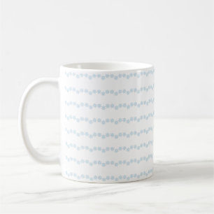 Mug Bordure de guirlande de fleur de pâquerette bleue