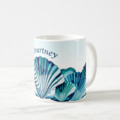 Mug Bordure de la pétoncle bleu océan (Devant droit)