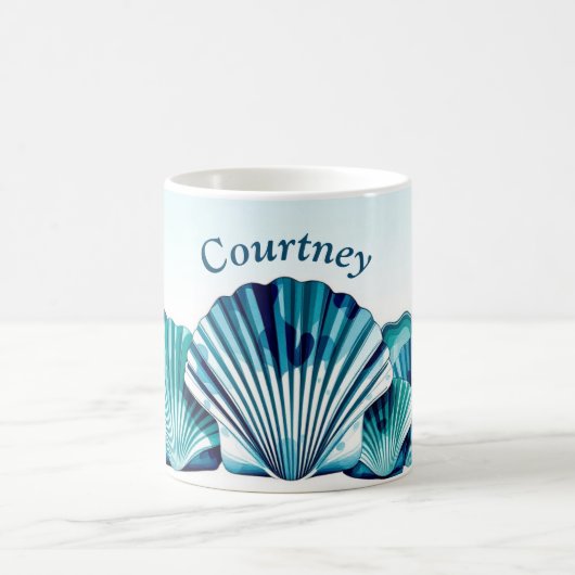 Mug Bordure de la pétoncle bleu océan (Centre)