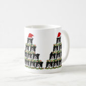 Mug Bordure de Noël Collie Arbre de Noël (Devant droit)