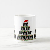 Mug Bordure de Noël Collie Arbre de Noël (Centre)