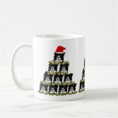 Mug Bordure de Noël Collie Arbre de Noël (Gauche)