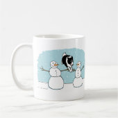 Mug Bordure de vacances Collie Chien Jouer avec des ho (Gauche)