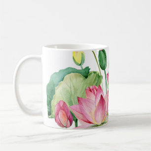 Mug Bordure d'eau rose Lotus