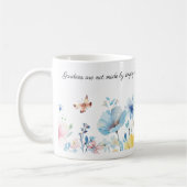 Mug Bordure des fleurs d'aquarelle, Citation de Kiplin (Gauche)