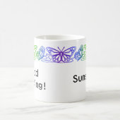 Mug Bordure des papillons arc-en-ciel Musique personna (Centre)