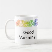 Mug Bordure des papillons arc-en-ciel Musique personna (Gauche)