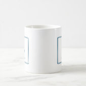 Mug Bordure élégante monogramme bleu marine (Centre)