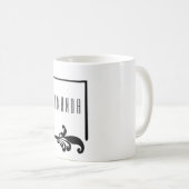 Mug Bordure fantaisie personnalisée avec floraison (Devant droit)