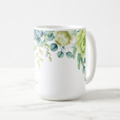 Mug Bordure florale à l'aquarelle d'eucalyptus avec de (Devant droit)