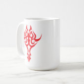 Mug Bordure florale ornementale classique Élégant desi (Devant gauche)