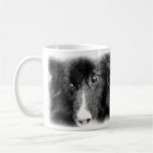 Mug Bordure noire Collie Art animal (Gauche)