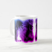 Mug Bordure noire Collie Tint Art animal (Devant gauche)