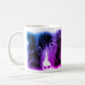 Mug Bordure noire Collie Tint Art animal (Gauche)