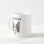 Mug Bordure personnalisée Collie Beverage Coaster (Devant gauche)