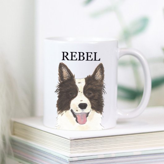 Mug Bordure personnalisée Collie Beverage Coaster