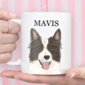 Mug Bordure personnalisée Collie Beverage Coaster