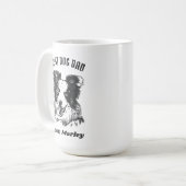 Mug Bordure personnalisée Collie Chien Papa Nom person (Devant gauche)