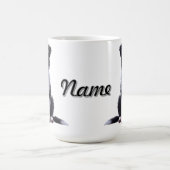 Mug Bordure personnalisée Collie Puppy (Centre)