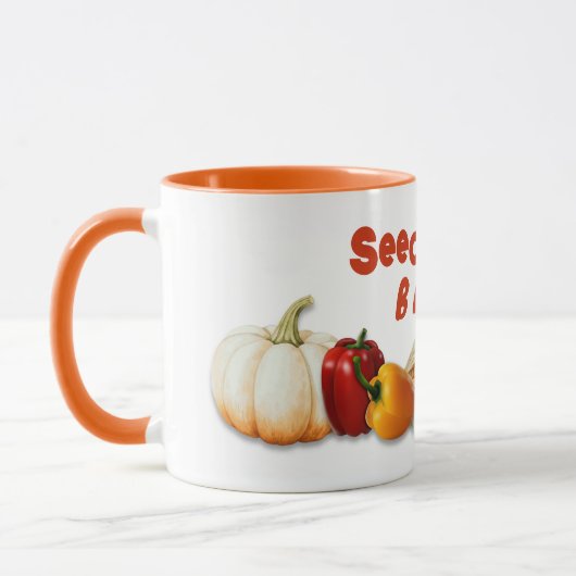 Mug Bordure végétale de l'économiseur de semences pers (Gauche)