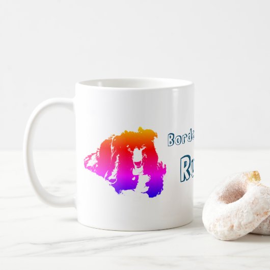 Mug Bordures Collies Règle Cute (Avec donut)