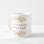 Mug Bordures feuille automne bon thanksgiving (Devant gauche)