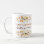 Mug Bordures feuille automne bon thanksgiving (Gauche)