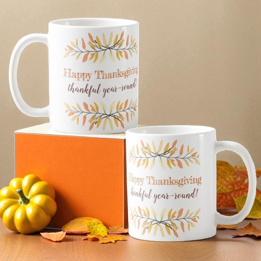 Mug Bordures feuille automne bon thanksgiving