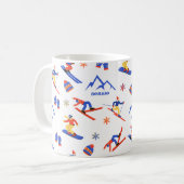Mug Bormio Italie Motif de snowboard (Devant gauche)