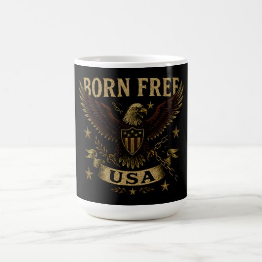 Mug Born Free USA – Fierté de naissance de la liberté (Centre)