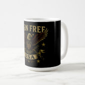 Mug Born Free USA – Fierté de naissance de la liberté (Devant droit)