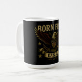 Mug Born Free USA – Fierté de naissance de la liberté (Devant gauche)