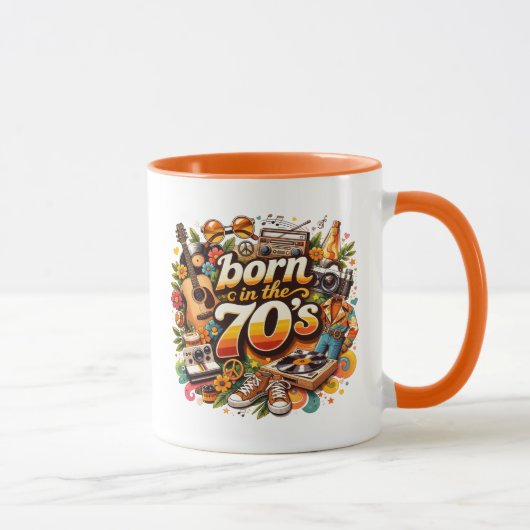 Mug Born In The 70's (Droite)
