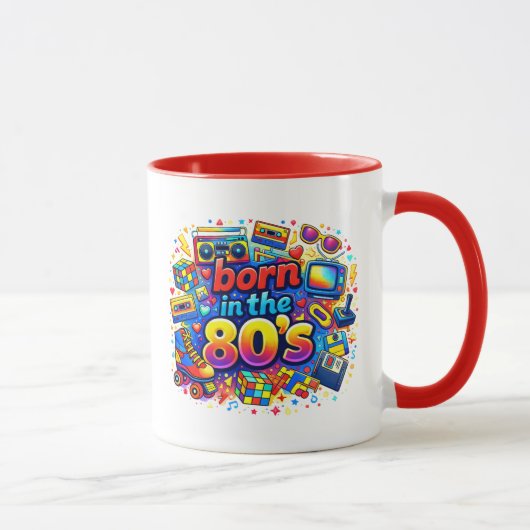 Mug Born In The 80's (Droite)