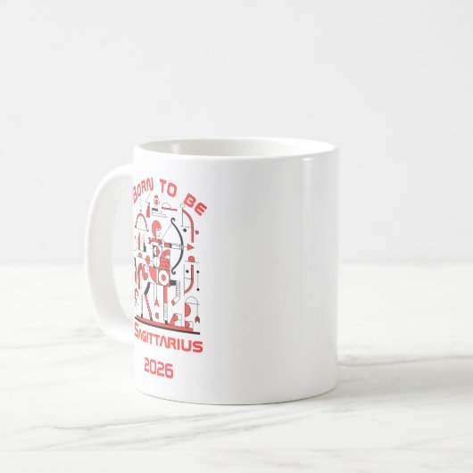 Mug Born to be Sagittarius (Devant gauche)